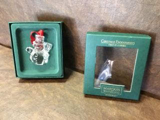 Waterford Marquis Christmas Endearments Snowman Ornament 1st In Series