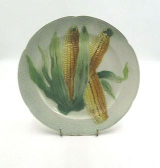 Antique C 1890 French Majolica K & G St.  Clements Corn Plate