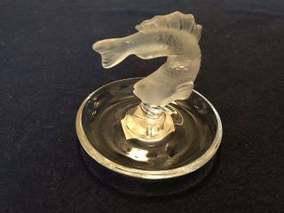 Lalique Frosted Leaping Koi Fish Pin Dish Made In France