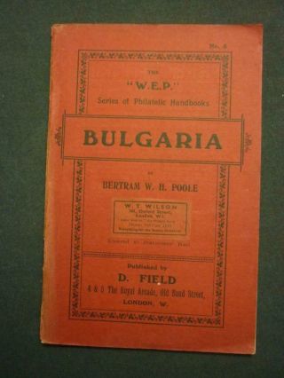 Bulgaria W.  E.  P.  Handbook By Bertram W H Poole 1910