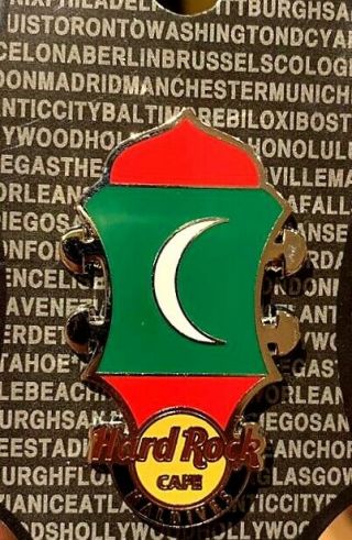 Hard Rock Cafe Maldives 2019 Headstock Flag Pin