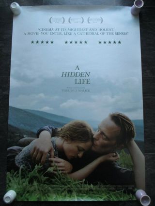 A Hidden Life Uk Movie Poster Double - Sided Uk One Sheet Rare