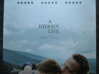 A HIDDEN LIFE UK MOVIE POSTER DOUBLE - SIDED UK ONE SHEET RARE 3