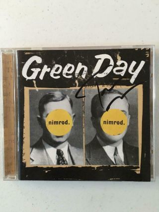 Green Day Tre Cool Punk Rock Band Autograph Signed Nimrod Cd