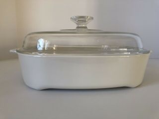 Corning Ware Just White Mw - A - 10 - B 10 " Microwave Browning Skillet/dish With Lid