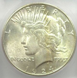 1924 - S Peace Silver Dollar Icg Ms - 61 Lists For $300