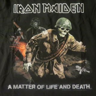 2007 Iron Maiden Matter Of Life & Death Size Xl T Shirt 2007