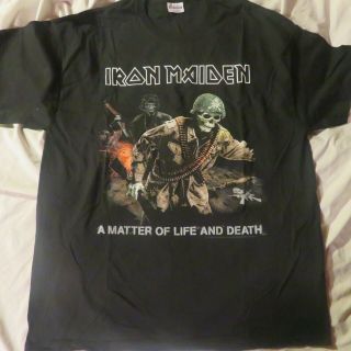 2007 Iron Maiden Matter of Life & Death Size XL t shirt 2007 2