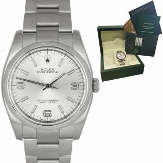 Rolex Oyster Perpetual 36mm Stainless Steel Arabic Stick Watch 116000