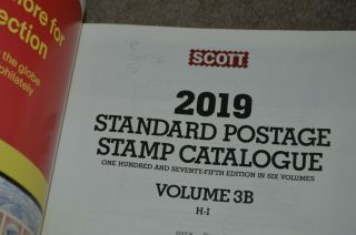 2019 Scott Standard Postage Stamp Catalogues Volume 3B H - I 2