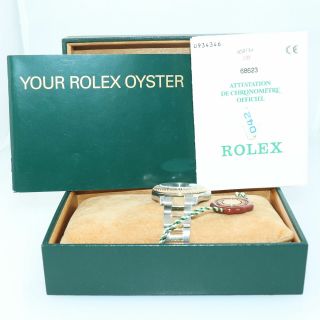 PAPERS Ladies Rolex Yacht - Master 68623 35mm Gold Two Tone Blue Midsize Watch 2