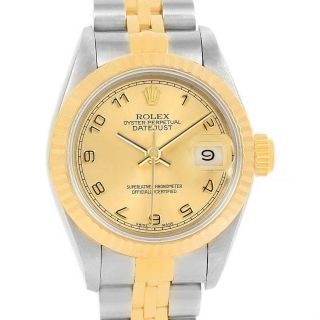 Rolex Datejust Steel Yellow Gold Arabic Dial Ladies Watch 79173