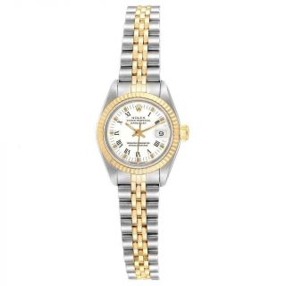 Rolex Datejust Steel Yellow Gold White Dial Ladies Watch 69173 2