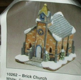 Creative Crafts Village House Brick Church 10262 Ready To Paint