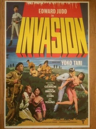 Invasion 1965 British Film Poster Science Fiction Sc - Fi B Movie