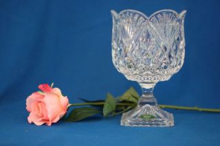 Shannon Designs Of Ireland Crystal Footed Vase Square Base With Label Slovakia