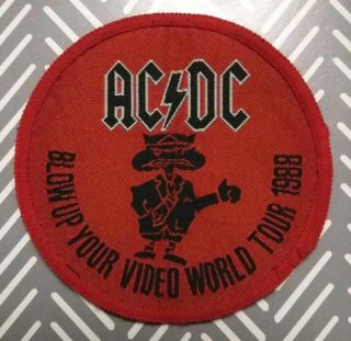 Acdc Vintage 1988 Blow Up Your Video World Tour Patch