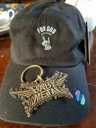 Baby Metal Rock God Hat And Metal Keyring Official