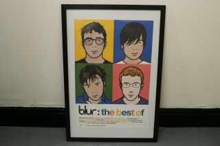 Blur - Best Of Authentic 2000 Parlophone Uk Record Promo Poster Certificate Rare