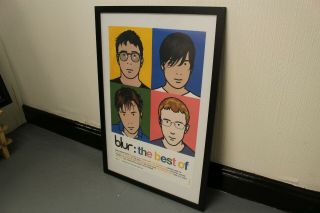 Blur - Best Of Authentic 2000 Parlophone UK Record Promo Poster Certificate Rare 2