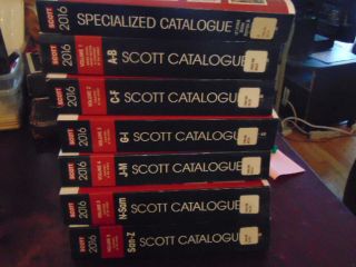 Complete Set Of 2016 Scott Catalogs (6 Worldwide,  Us Specialized)