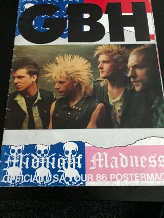 Rare.  Gbh 1886 Vintage Fold Out Poster