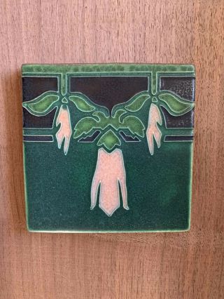 Motawi Tileworks “sweet Pea” Art Deco Arts And Crafts 6” X 6”
