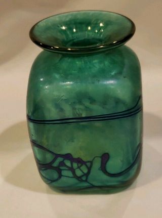 Robert Held Signed Iridescent Art Glass Vase