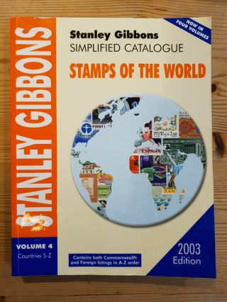 Stanley Gibbons Stamps Of The World 2003 - 100th Edition.  Complete 4 Volume Set.