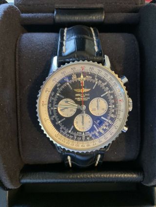 Breitling Navitimer 01 Chronograph Black Dial 46mm Watch Box/papers Ab0127