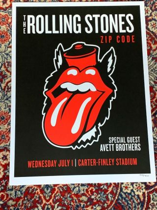 The Rolling Stones Zip Code Tour Poster 1st July 2015 Limited Edition No 333