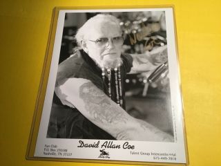 David Allan Coe (signed 8x10) Fan Club Photo