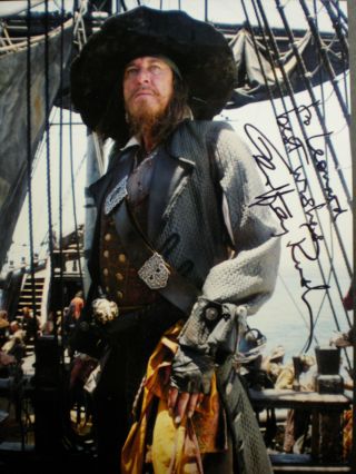 Authentic Signed Photo Geoffrey Rush - " Pirates Of The Caribbean " - Barbossa - -
