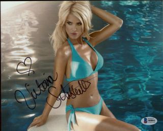 Victoria Silvstedt Signed 8x10 Photo Beckett Bas Rare Sexy Hot 1