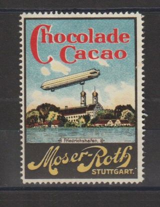 German Poster Stamp Zeppelin