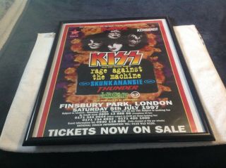Rage Against The Machine Autographed Signed Kiss Poster