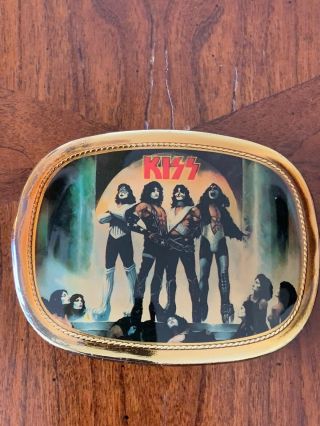 Kiss Love Gun Belt Buckle 1977 Pegasus Pacifica Mfg Vintage Rare