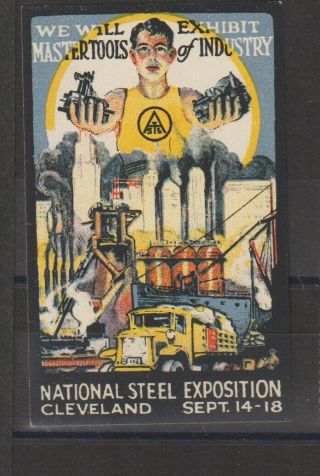 Us Poster Stamp Steel Exhibition Cleveland