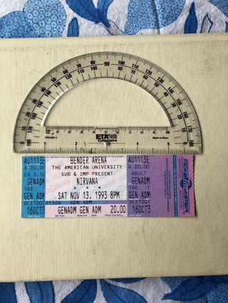 Rare Nirvana Ticket Nov 13th 1993 Concert Kurt Cobain