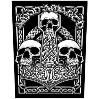 Official Licensed - Amon Amarth - Three Skulls Sew On Back Patch Viking Metal