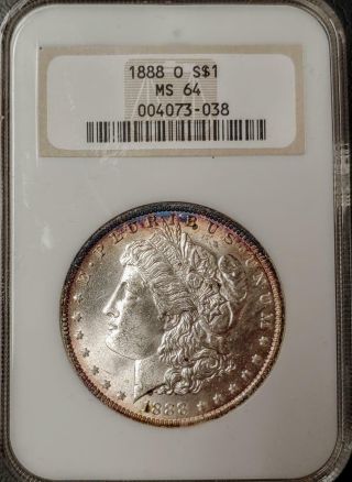 1888 - O Morgan Dollar - Ngc - Ms 64 - 004073 - 038