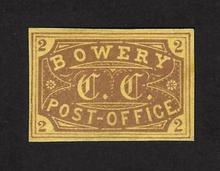 Allan Taylor 1800s Bogus Bowery C.  C.  Post - Office Postmaster Provisional