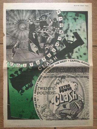 A3 Poster/ 1979 Press Ad The Clash Cost Of Living Ep - London Calling