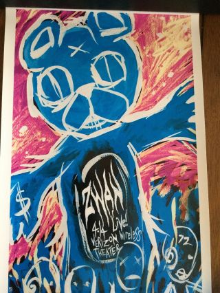 ZWAN 2003 Jermaine Rogers signed & numbered Concert Poster RARE 23/50 2