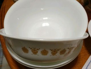 Set Of 4 Corelle Butterfly Gold Cereal Soup Bowls