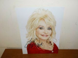 Dolly Parton Signed & Inscribed 8x10 Color Photo Global Certified