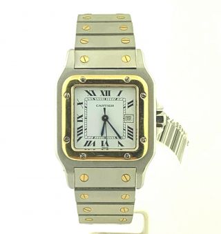 Cartier Santos 3208 18k Gold & Stainless Steel Two Tone Automatic Men 