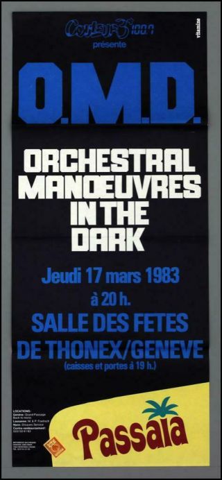 Orchestral Manoeuvres In The Dark - Rare Vintage 1983 Concert Poster