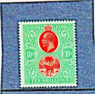 Sierra Leone: 1912 - 21,  Gv,  10/ - Pictorial,  Sg 127,  Cat £110