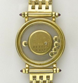 Solid Gold Ladies 18K Gold Chopard Happy Diamonds Watch Ref 4085 2